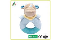 China ASTM L8.5cm Baby Plush Rattle For Hand Grab And Shake supplier