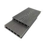 Fireproof WPC Anthracite Composite Decking 3D Embossed Teakwood Redwood Color for sale