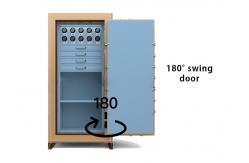 China H1800mm Jewely Safe Luxury Leather  Watch Winder Fingerprint Lock With Fireproof supplier