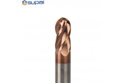 China High Precision  Tungsten Carbide Ball Nose End Mill 4 Flute HRC55 Milling Tools supplier