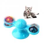 Interactive Rotating Windmill Cat Toy With Suction Cup Windmill Kitten Toys Cat Toothbrush Toy for sale