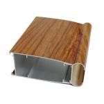 Elm Wood Grain Transfer Printing T8 Aluminium Door Profiles for sale