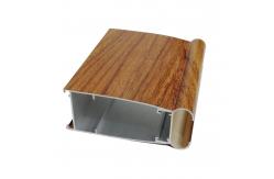 China Elm Wood Grain Transfer Printing T8 Aluminium Door Profiles supplier
