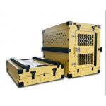Yellow Green Travel Collapsible Dog Crates Foldable Rustproof Heavy Duty Aluminum for sale