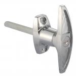 Doorhardware T Handle Garage Door Lock Bright Chrome Plated ROHS Certificate for sale