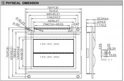 China 128*64 Graphic LCD Module With PCB St7920/St7921 FSTN Monochrome Industrial Display supplier