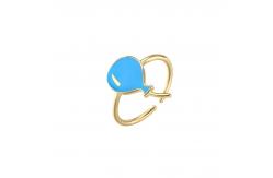 China Balloon Dripping Oil Rings Adjustable 14k Gold Enamel Ring ODM supplier