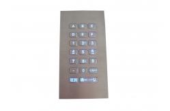 China Backlight Stainless Steel Keypad 20 Buttons Metal Numeric Keypad supplier