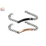 ODM Curb Cuban Link Chain Personalised Mens Engraved Bracelets for sale