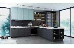 China Streamlined Polished Metal Stainless Steel Kitchen Cabinet Units For Household supplier