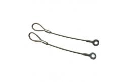 China Stainless Steel Cable Lanyard Plastic Coated With Loop And Eyelet Terminal Ends supplier