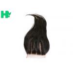 100% Human Hair Closure 4*4 Lace Closure Extension Three Part Way Straight for sale