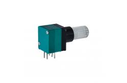 China RV97RLN0 Transpartent LED Potentiometer  Knurled Shaft Rotary Potentiometer Device With PCB Lug Terminal supplier