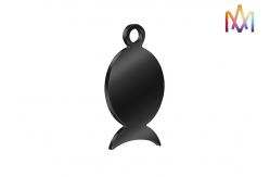 China Plated SS Black Fish Shaped Pendant OEM ODM Supported supplier