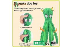 China Custom Octopus Durable Indestructible Plush Dog Toys With Squeakers supplier