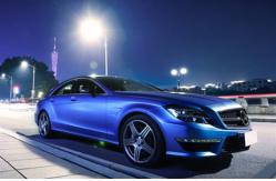 China Matte Metallic Deep Sea Blue Car Wrap Film Moisture - Proof 4.8MIL Thickness supplier