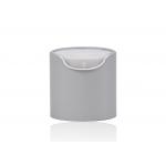 24mm Matte Silver Cosmetic Aluminum Disc Top Cap White Inner Cap Screw Cap for sale