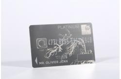 China Reverse Etching Embossing SS Metal Business Cards Mirror Effect supplier