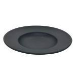 10 Inch Rice Melamine Soup Bowl Brim Shape Anti Scratch Matte Black for sale