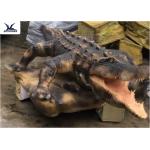 Aquarium Life Size Animatronic Animals Artificial Alligator Waterproof Statues for sale
