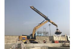 China Excavator Clamshell Bucket KM220 Telescopic Arm Attachment For Foundation Work supplier