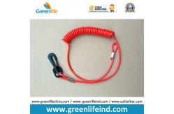 China Jetski Waverunner Lanyard Key Solid Red Coil Strap Tether supplier