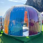 Farmhouse Outdoor Bubble Tents Green PC Clear Dome Tents Houses for sale