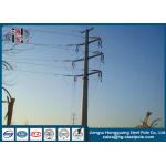 Customized Galvanised Steel Pole , High Voltage Power Distribution Poles for sale