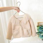 120CM Autumn Lamb Children'S Plus Size 20KG Girl  Winter Coats Wool And Cashmere Coat for sale