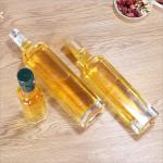 Transparent Glass Olive Oil Bottle With Cap Pourer Diswasher Safe Easy To Dispense