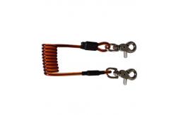 China Trigger Short Coiled Tool Lanyard Spring Steel Wire Snap Strethcy Lanyard supplier
