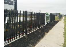 China Stright Spear Top Garrison Fencing Panels 2100mmx2400mm Tubular Security Fence garden fencing panels supplier