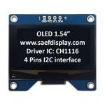 Factory 1.54-Inch OLED Display 128x64 with I2C Interface & CH1116 Driver for sale