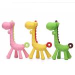 Pink Green Giraffa Silicone Teether Soft And Durable For Babies for sale