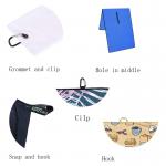Sublimation Printed Microfiber Waffle Golf Towel With Grommet And Hook