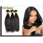 Natural Black Remy Virgin Human Hair Extensions Straight Type for sale
