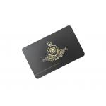 Laser Engrave Matt Black Metal Business Cards Magnetic Stripe Supermarket Vip QR Code Credit Card for sale