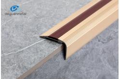 China Non Slip Aluminium Stair Nosing Edge Trim CQM Approved 3.0m Length supplier