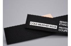 China Garments Use Polyester Webbing Straps Printed With White Silicone Logo supplier