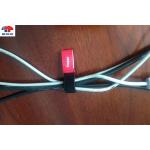 Custom Logo Black Nylon hook and loop fastener straps For Electrical Cable