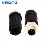 M12 Connector 60V Voltage Straight 5-pin A Code Field-wirable Circular Connectors for sale
