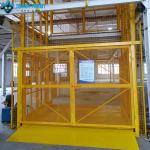 6m High 500kg Yellow Industrial Indoor Hydraulic Goods Elevator for sale