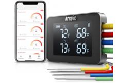 China SS304 Grill / Barbecue Meat Thermometer Bluetooth Remote Monitor with 4 probes supplier