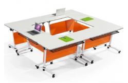 China Ebunge Sliding Office Desks Training Table Foldable Conference Tables supplier
