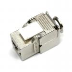 Zinc Alloy RJ45 8P8C Shielded Toolless Cat6A / Cat6 Keystone Jack STP for sale