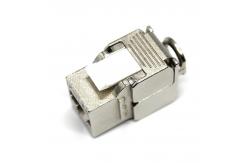 China Zinc Alloy RJ45 8P8C Shielded Toolless Cat6A / Cat6 Keystone Jack STP supplier