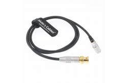 China Right Angle 5 Pin Lemo Timecode Cable BNC Video Cable Shock Resistance supplier