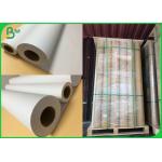 24 X 150 Feet Wide Format White Paper Roll 3 Core For Inkjet Printing for sale