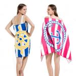 Promotional Personalized Beach Towels Anchored Image Absorbent Quick Drying for sale