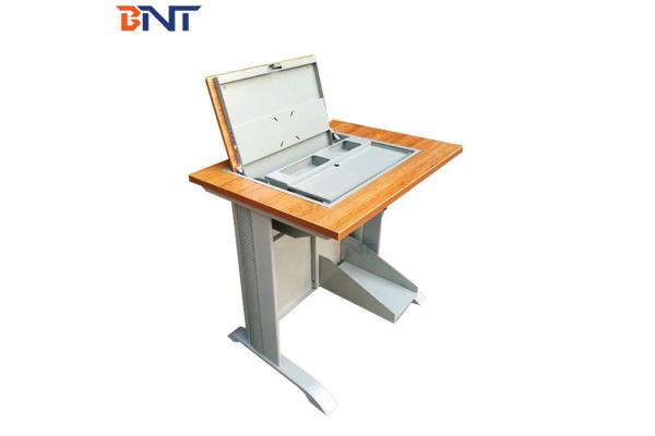 Flip Top Computer Desk With Security Lock Design